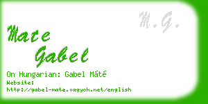 mate gabel business card